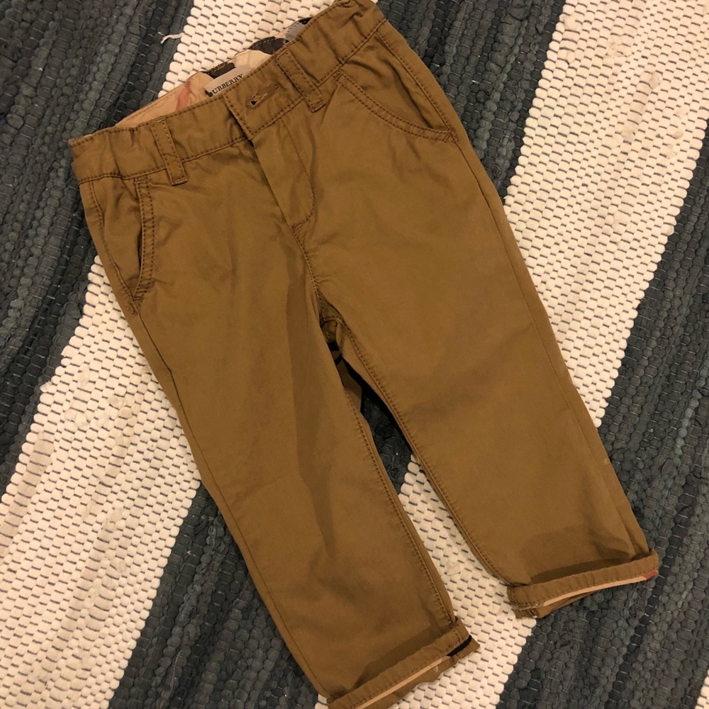 Baby Toddler Boys Burberry Khaki Chino Pants 18M